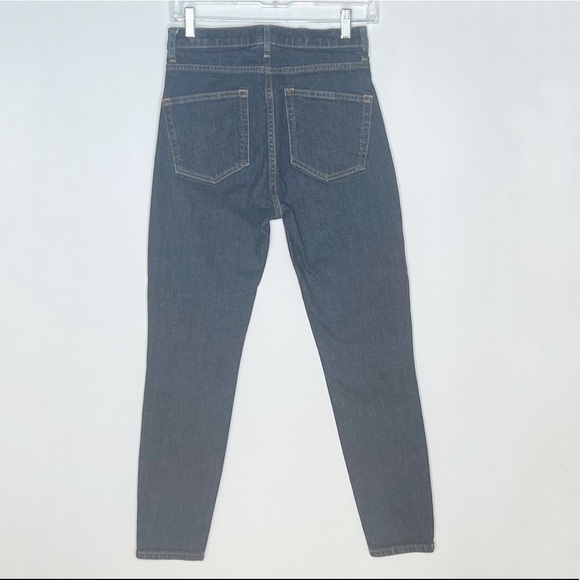 EVERLANE High Rise Jeans dark wash Indigo blue denim stretch size 27 - Picture 6 of 10
